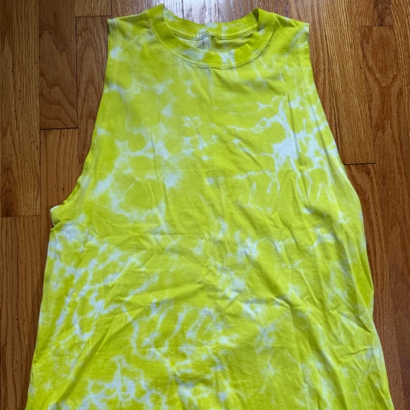 lululemon athletica Tops - Lululemon tank top neon yellow and white tie dye